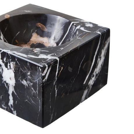 Salmo Square Black Marble Bowl
