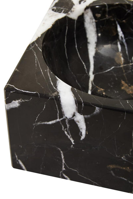 Salmo Square Black Marble Bowl