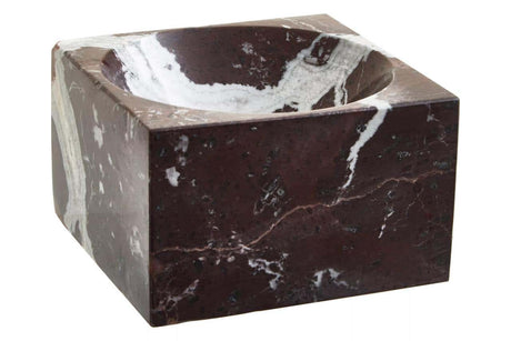 Salmo Square Red Marble Bowl