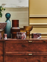 Salmo Square Red Marble Bowl