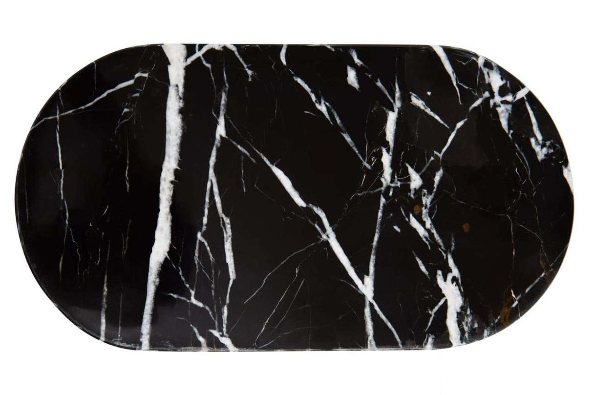 Salmo Oval Black Marble Serving Board