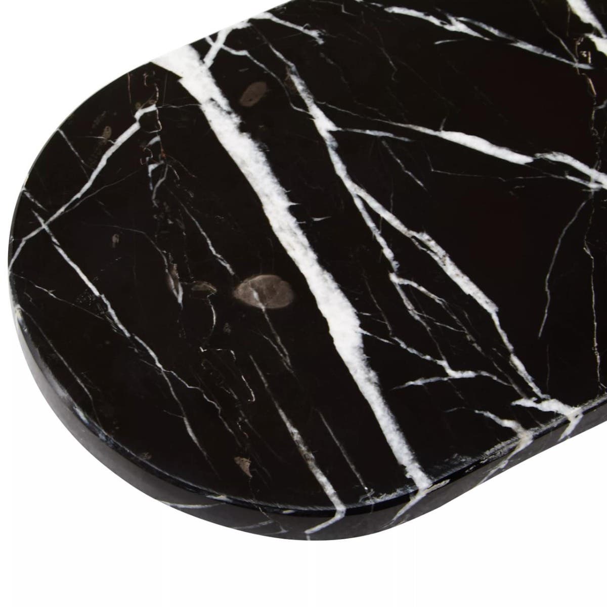 Salmo Oval Black Marble Serving Board