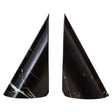 Soma Set of Two Black And White Striped Marble Bookends