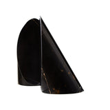 Soma Set of Two Black And White Striped Marble Bookends