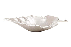 Prato Silver Finish Leaf Dish