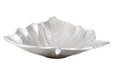 Prato Silver Finish Leaf Dish