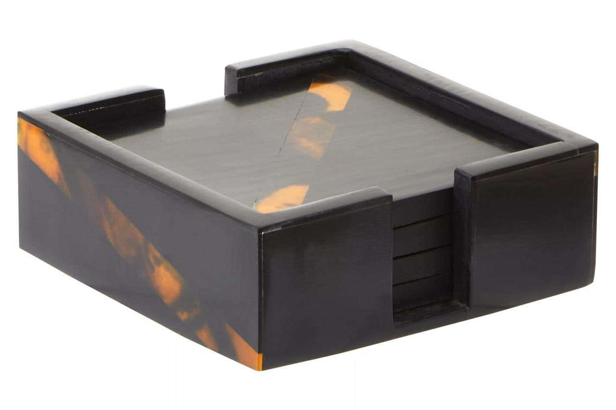 Roma Set Of Four Tortoise Shell Coasters