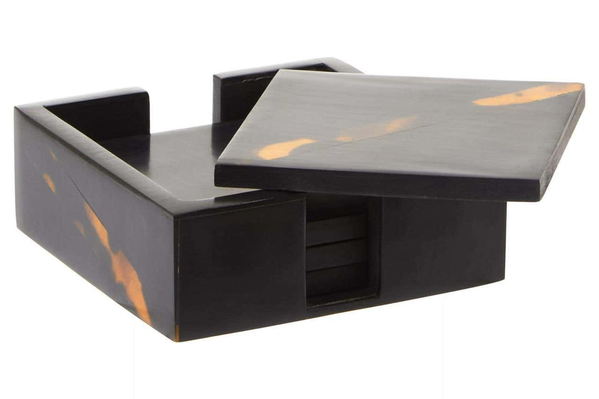 Roma Set Of Four Tortoise Shell Coasters