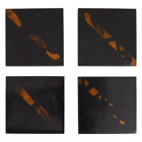 Roma Set Of Four Tortoise Shell Coasters