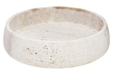 Tibor Travertine Bowl with Raised Edges