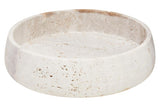 Tibor Travertine Bowl with Raised Edges