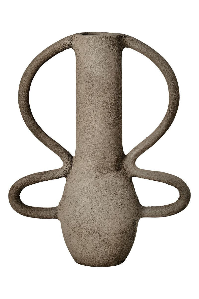 Deriva Small Textured Grey Vase