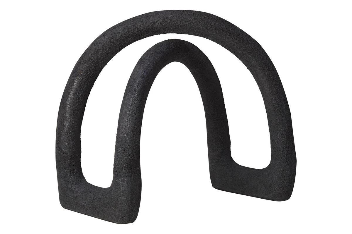 Deriva Textured Black Sculpture