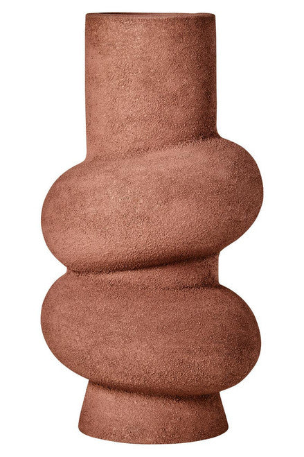 Dunas Large Textured Red Bubble Vase