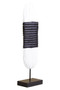Fidel Black and White Mango Wood Oblong Sculpture