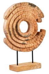 Fidel Natural Mango Wood Ring Sculpture