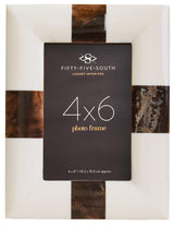 Decio 4In x 6In Cream And Brown Finish Photo Frame
