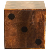 Churchill Games Brown and Black Finish Dice Box With Five Dice