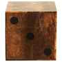 Churchill Games Brown and Black Finish Dice Box With Five Dice