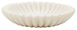 Savio Small White Fluted Marble Bowl