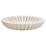Savio Large White Fluted Marble Bowl