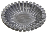 Savio Small Grey Fluted Marble Bowl