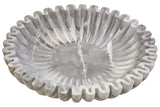 Savio Large Grey Fluted Marble Bowl