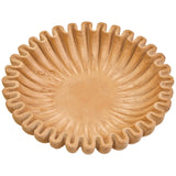 Savio Small Ochre Fluted Marble Bowl