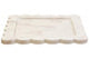 Savio White Marble Square Large Tray with Scallop Edges