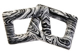 Helsa Black And White Marble Two Link Chain Decor