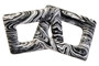 Helsa Black And White Marble Two Link Chain Decor
