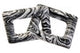 Helsa Black And White Marble Two Link Chain Decor