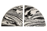 Helsa Black and White Marble Set of Two Bookends