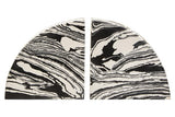 Helsa Black and White Marble Set of Two Bookends