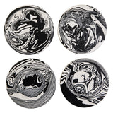 Helsa Set of Four Black and White Marble Coasters