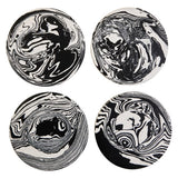 Helsa Set of Four Black and White Marble Coasters