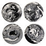 Helsa Set of Four Black and White Marble Coasters