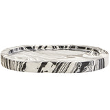 Helsa Black and White Marble Oval Tray