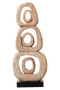 Fidel Natural Mango Wood Stacked Ring Sculpture
