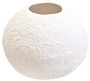 Sanai White Cotton Mache Large Round Vase