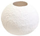 Sanai White Cotton Mache Large Round Vase