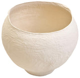 Sanai Beige Cotton Mache Large Planter