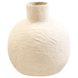 Sanai Cream Cotton Mache Large Vase