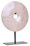 Zoro Small Cream Marble Round Dia 20cm Disc Sculpture