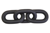 Cato Black Wood Three Link Chain Decor