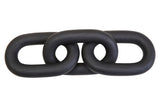 Cato Black Wood Three Link Chain Decor