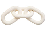 Cato White Wood 3 Link Chain Decor