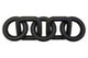 Cato Black Wood Five Link Table Decor Chain