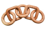 Cato Natural Wood Five Link Table Decor Chain