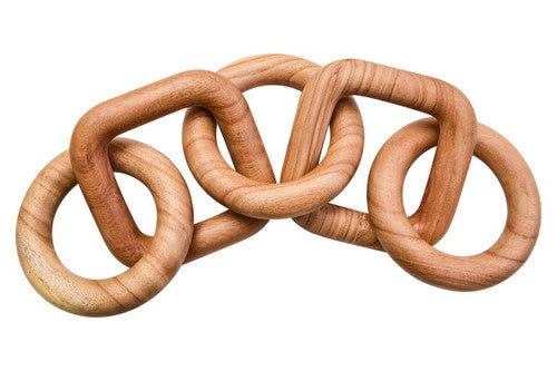 Cato Natural Wood Five Link Table Decor Chain
